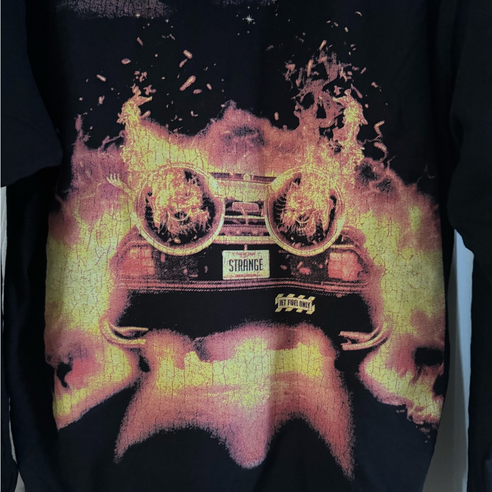 STRANGE Jet Engine Car Hoodie size L - Picture 5 of 10